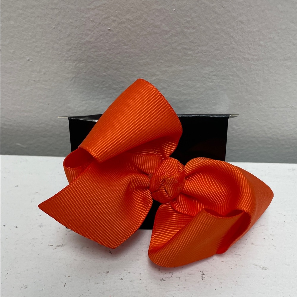 Orange Hair Bow for Kids